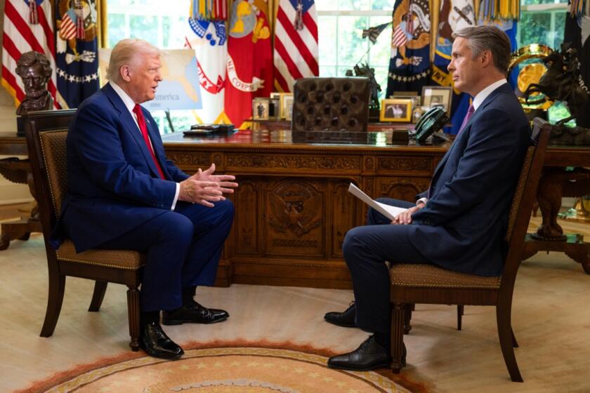 President Trump with ABC News correspondent Terry Moran