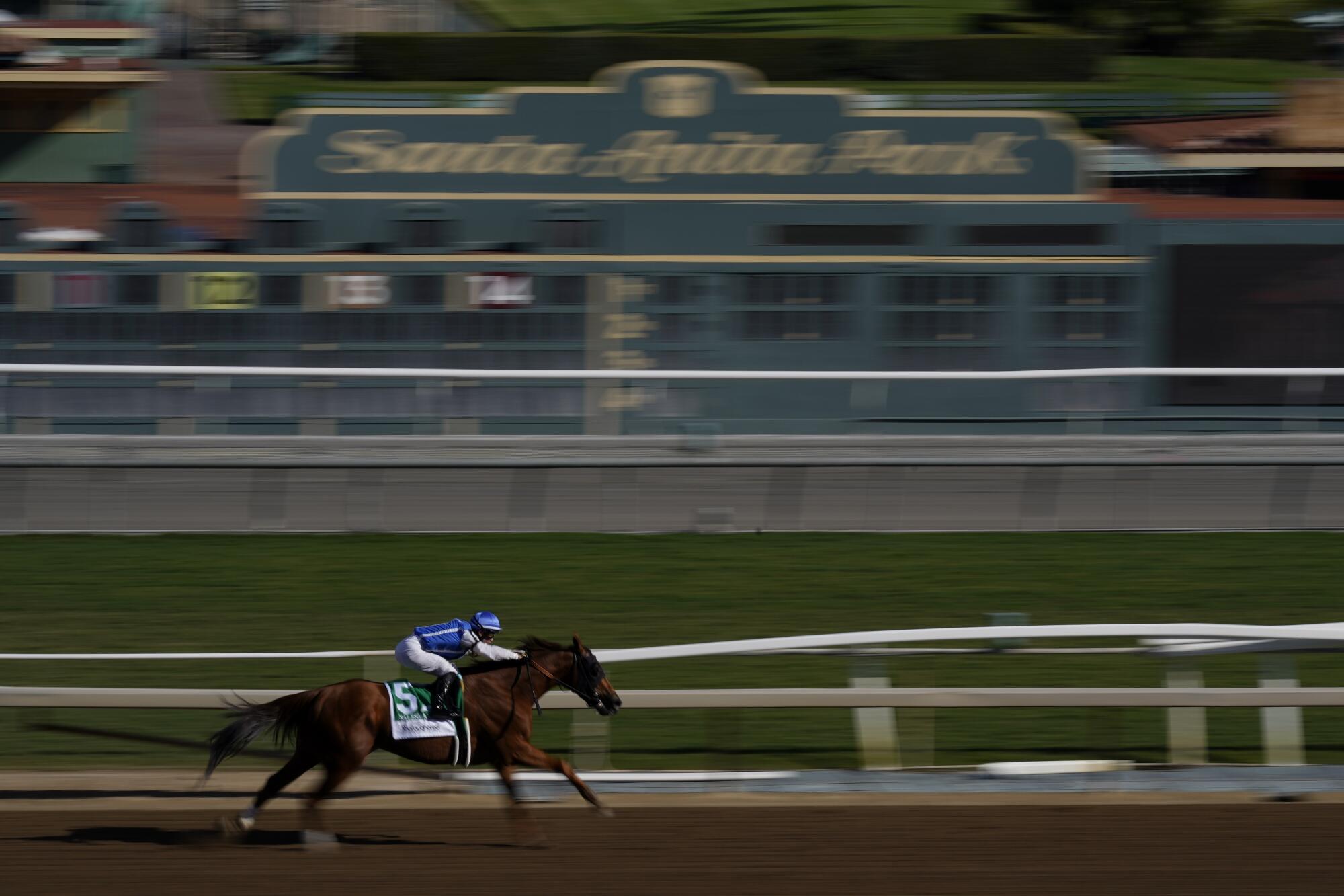 Flavien Prat rides Salesman to victory at Santa Anita in November 2023.