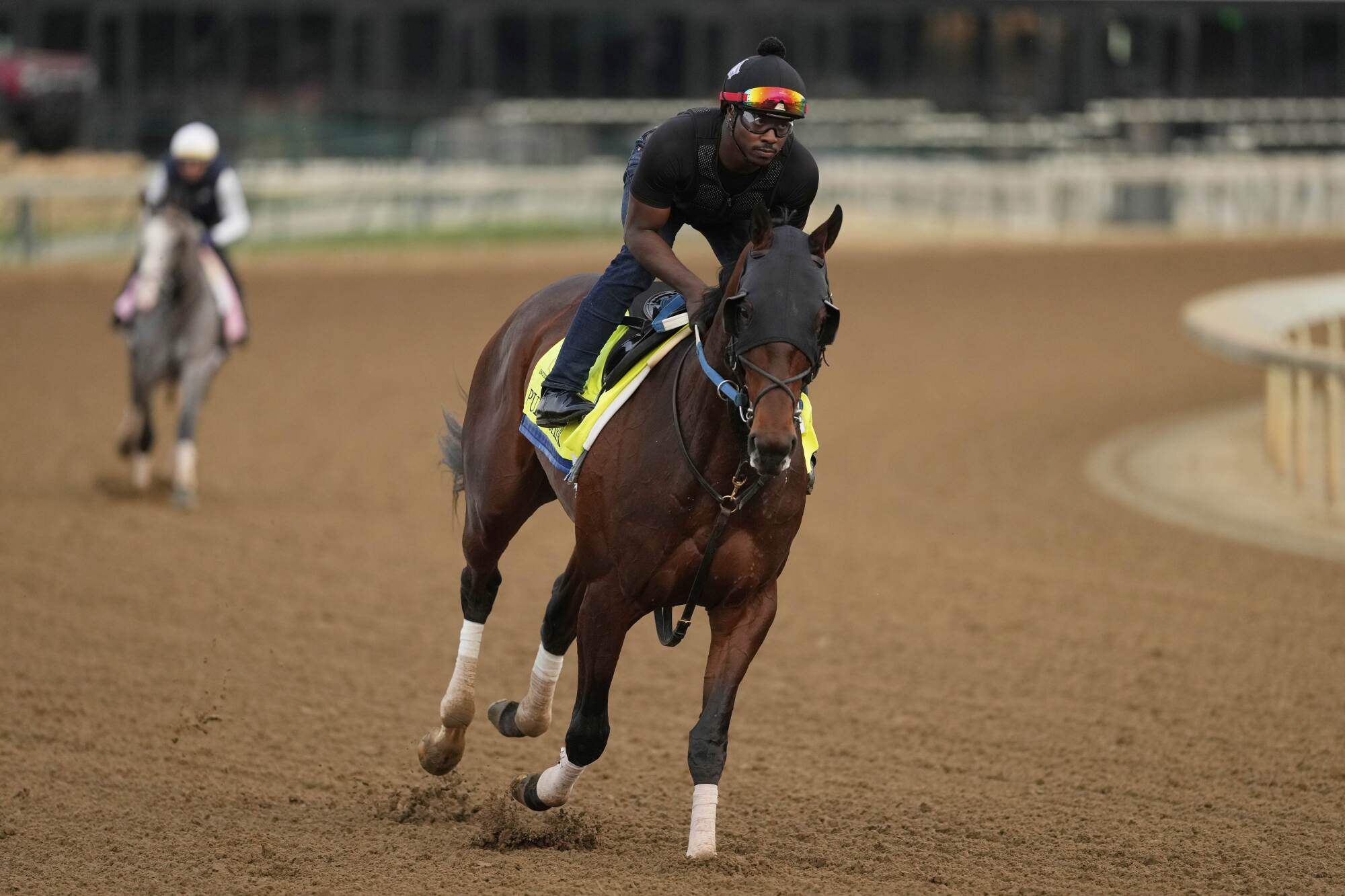 Kentucky Derby entrant Publisher works out at Churchill Downs on Tuesday.