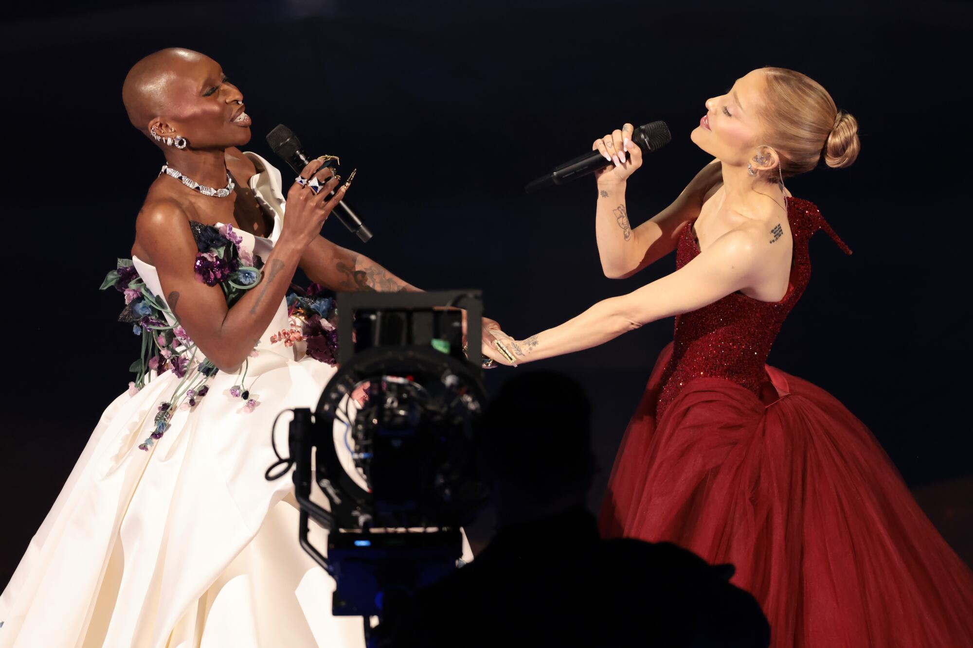 Two women singing