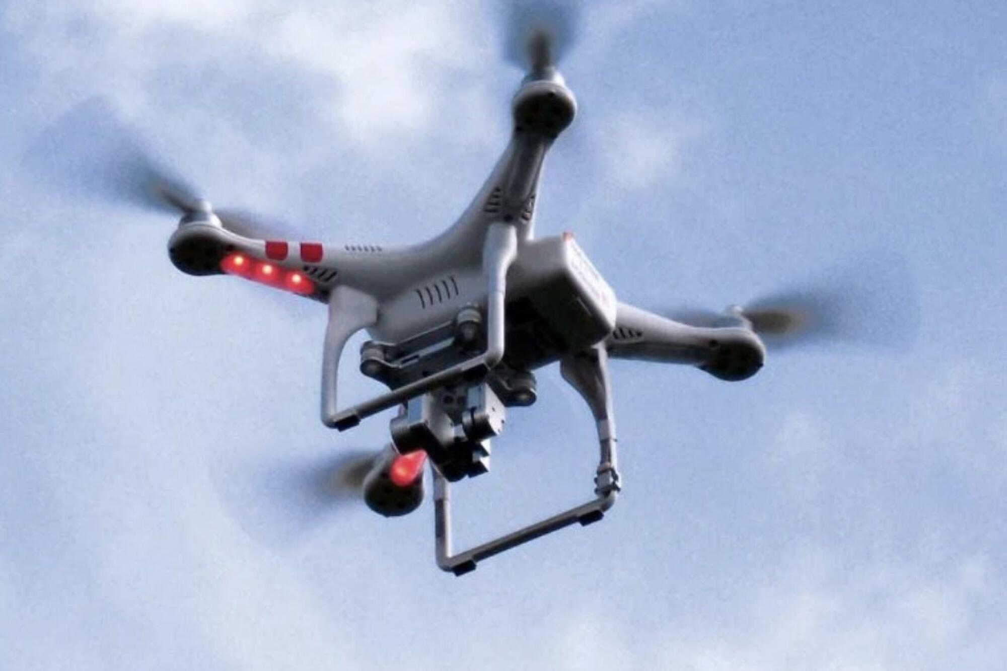 A large drone in flight