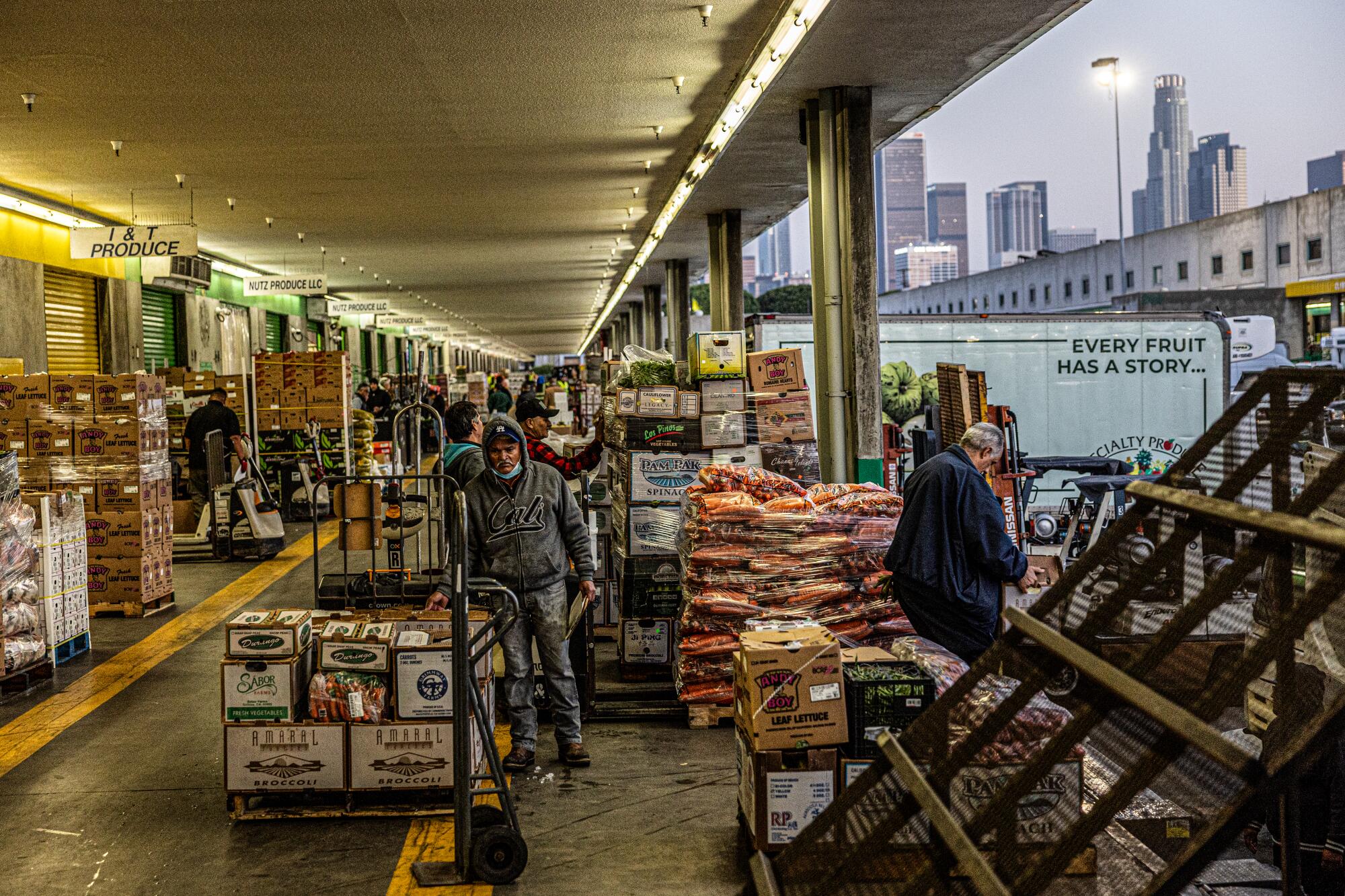 The wholesale produce market in downtown Los Angeles.